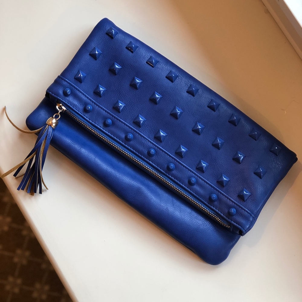 Miztique Cobalt Blue Foldover Clutch